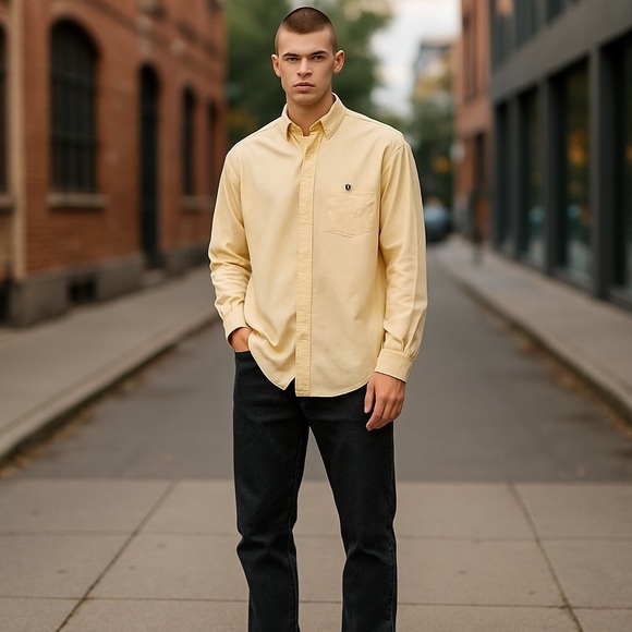 Ralph Lauren Blake Fit Yellow Button Down Shirt – Men’s L - Picture 4 of 5